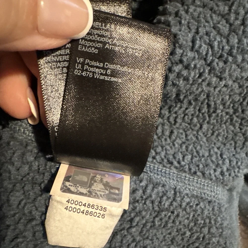 The North Face Men's Small 1/4 Zip Fleece Pullover Sweater Charcoal Blue